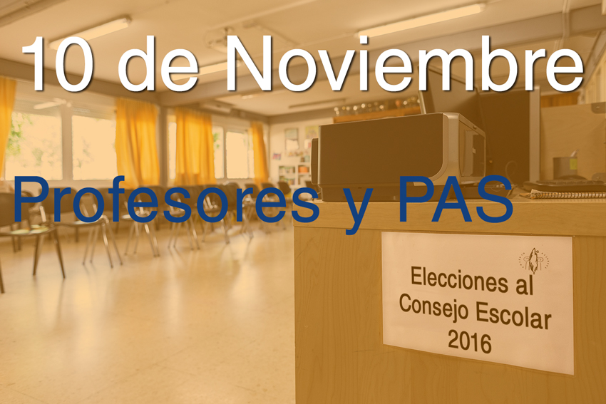 Elecciones Consejo Escolar Profesores y PAS Colegio Aljarafe